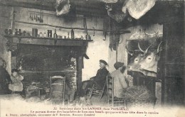 AQUITAINE - 40 - LANDES - MORCENS - Intérieur Dans Les Landes ( Paysan Donne Du Foin Aux Boeufs - Morcenx