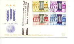 Contre La Faim ( FDC Du Congo De 1963 à Voir) - Contre La Faim