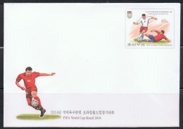 NORTH KOREA 2014 FIFA WORLD CUP BRAZIL STATIONERY MINT - 2014 – Brésil