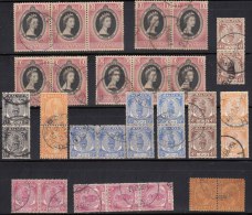 Pair, Pairs, Strip, Perak Used, 1953, 1950, 1935, Malaya - Perak