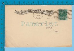 J.T. Melady  Postal Stationery  1912( Cover Toronto Ont.  With A " 2"  In The Flag Cancel  ) Recto/verso - Covers & Documents