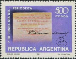 GA0727 Argentina 1980 Journalists Gazette 1v MNH - Ongebruikt