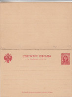 Russie - Entier Postal De 1906 - Avec Carte Réponse - Interi Postali