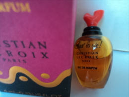CHRISTIAN LACROIX " C´EST  LA VIE" MINI  EDP 4 ML  GRANDE BOITE + SOCLE  LIRE  ET VOIR !! - Miniatures Womens' Fragrances (in Box)