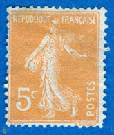 VARIÉTÉS FRANCE 1920 - 1922  N° 158 SEMEUSE  NEUF SANS GOMME DOS  CHARNIÈRES NUANCE COULEUR ARTHUR MAURY  43.00 € - Ungebraucht