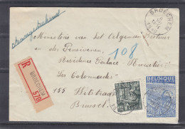 Textile - Belgique - Lettre Recommandée De 1949 - Oblitération Broechem - Brieven En Documenten