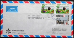 Rwanda Air Mail Cover Sent To Denmark  ( Lot 3669 ) - Andere & Zonder Classificatie
