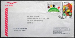 Rwanda Air Mail Cover Sent To Denmark  ( Lot 3670 ) - Otros & Sin Clasificación