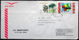 Rwanda Air Mail Cover Sent To Denmark  ( Lot 3671 ) - Autres & Non Classés