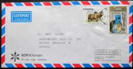 Rwanda Air Mail Cover Sent To Denmark  ( Lot 3672 ) - Sonstige & Ohne Zuordnung