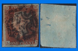 GB 1841-0036, QV 1d Red-Brown L-H Letters SG8 Plate 27, Used MC Cancel - Gebruikt