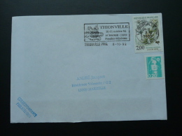 57 Moselle Thionville Minéraux Fossiles 1992 - Flamme Sur Lettre Postmark On Cover - Fossielen