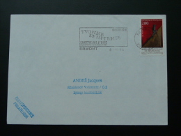 95 Val D'Oise Ermont Yvonne Printemps - Flamme Sur Lettre Postmark On Cover - Chanteurs