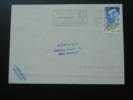 Sous Marin Submarine Marine Nationale Toulon Naval - Flamme Sur Lettre Postmark On Cover - Submarines