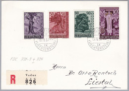 Liechtenstein 1959-IV-15 Vaduz Auf R-Karte Nach Liestal - Cartas & Documentos