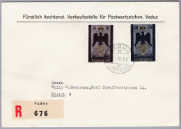 Liechtenstein 1956-VIII-21  Vaduz R-Brief Nach Zürich 8 - Briefe U. Dokumente