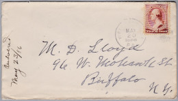 USA 1886-MAY-20 Wellsborough Brief Nach Buffalo N.Y. - Briefe U. Dokumente