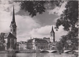 SUISSE,SWITZERLAND,SWISS, HELVETIA,SCHWEIZ,SVIZZERA ,ZURICH EN 1947,pont,église,ZURI,ZUR IGO - Zürich