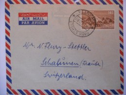 Inde Lettre De Calcutta 1953 Pour La Suisse - Poste Aérienne