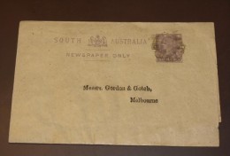 South Australia Newspaper Streifband  Melbourne   #cover2770 - Cartas & Documentos