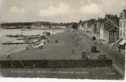 GLASGOW STREET - THE BEACH AND PROMENADE - MILLPORT - ISLE OF CUMBRAE - AYRSHIRE - Creasing To Postcard - Ayrshire