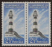 NZ 1947 2 1/2d Pair Govt Life SG L45 UNHM SP321 - Oficiales