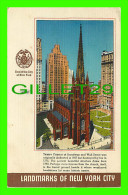 CHURCH - TRINITY CHURCH AT BROADWAY & WALL STREET - TRAVEL IN 1946 - - Chiese