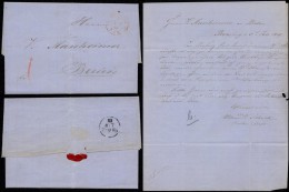 Germany Poland 1869 Postal History Rare Stampless Cover + Content Bromberg To Berlin DB.072 - Préphilatélie