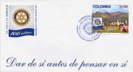 Lote 2534F, Colombia, 2005,  SPD-FDC, Rotarios, Rotary International, Orquidea, Orchid - Kolumbien
