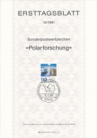 BRD / First Day Sheet (1981/14) 5300 Bonn 1: Polar Research - Onderzoeksprogramma's