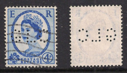 GB 1965 QE2 4d Wilding Perfins (G L C ) Wmk 179 SG 576a.. ( C50 ) - Gezähnt (perforiert)