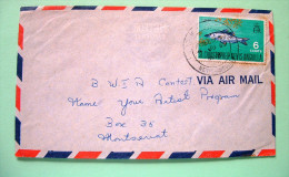 St. Christopher, Nevis & Anguilla 1969 Cover To Montserrat - Fish Tarpon Snook - St.Cristopher-Nevis & Anguilla (...-1980)