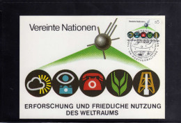 UNITED NATIONS AUSTRIA VIENNA WIEN - ONU - UN - UNO 1982 OUTER SPACE SPAZIO FDC MAXI CARD MAXIMUM - Cartoline Maximum