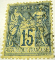 France 1877 Pax And Mercur 15c - Used - 1876-1878 Sage (Type I)