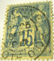 France 1877 Pax And Mercur 15c - Used - 1876-1878 Sage (Type I)