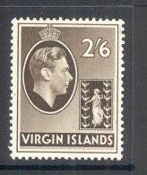 VIRGIN ISLANDS, 1938 2s6d On Chalky Paper Very Fine Light MM, Cat £70 - Iles Vièrges Britanniques