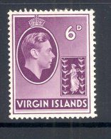 VIRGIN ISLANDS, 1938 6d On Chalky Paper Very Fine Light MM, Cat £12 - Iles Vièrges Britanniques