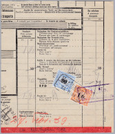 Heimat ZH MARTHALEN 25-11-39 SBB Bahnstempel Eisenbahnmarken Auf Frachtbrief Stück - Ferrovie