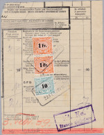 Heimat TG SCHLATT 1939-2-22 Bahnstation Stempel Eisenbahnmarken Auf Frachtbrief Stück - Chemins De Fer