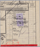 Heimat TG TÄGERWILEN SBB 1941-10-11 Bahnstation Stempel Eisenbahnmarken Auf Frachtbrief Stück - Bahnwesen