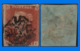 GB 1841-0051, QV 1d Red-Brown R-F Letters SG8, MC Cancel - Usados