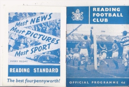 PROGRAMME MATCH READING V CHRYSTAL PALACE SAISON 1962 1963 - Libros