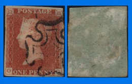 GB 1841-0054, QV 1d Red-Brown O-C Letters SG9, MC Cancel - Oblitérés