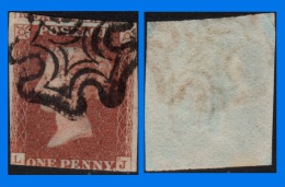 GB 1841-0057, QV 1d Red-Brown L-J Letters SG8, MC Cancel - Used Stamps