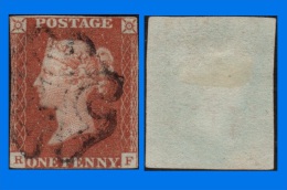 GB 1841-0059, QV 1d Red-Brown R-F Letters SG8, MC Cancel - Gebraucht