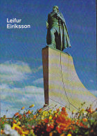 Iceland PPC Leifur Eiriksson Wiking Viking REYKJAVIK 1973 To Denmark Unknown Adress KØBENHAVN N. Arrival Cds. (2 Scans) - Island
