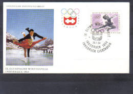 Austria  FDC Mi 1139 Winter Olympics Figure Skating 1964 - Winter 1964: Innsbruck