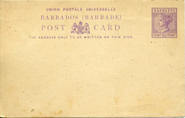 Entier Postal Penny Half Penny Neuf Beau - Barbades (...-1966)
