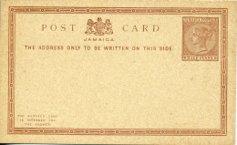 Entier Postal Avec Réponse Payée Half Penny Marron Superbe - Jamaïque (...-1961)