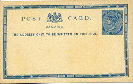 Entier Postal  One Penny Bleu Victoria Beau - Jamaïque (...-1961)